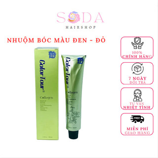 Thuốc nhuộm tóc bóc màu đen hoặc màu đỏ Color Tour 100ml Hàn quốc