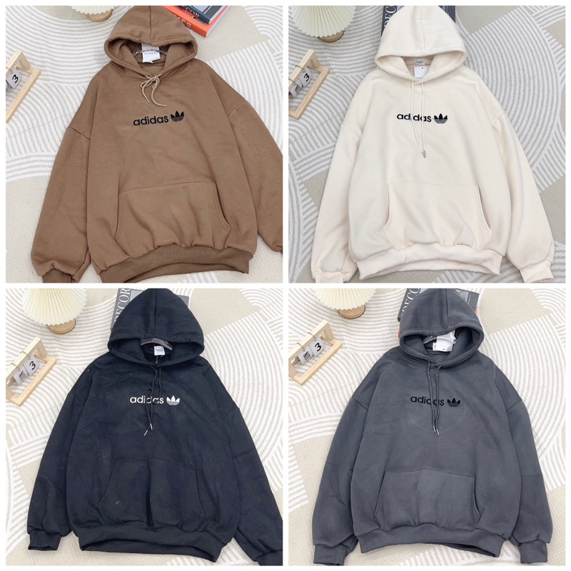 Áo hoodie form rộng tay bồng chất nỉ cotton - hình in a di đát