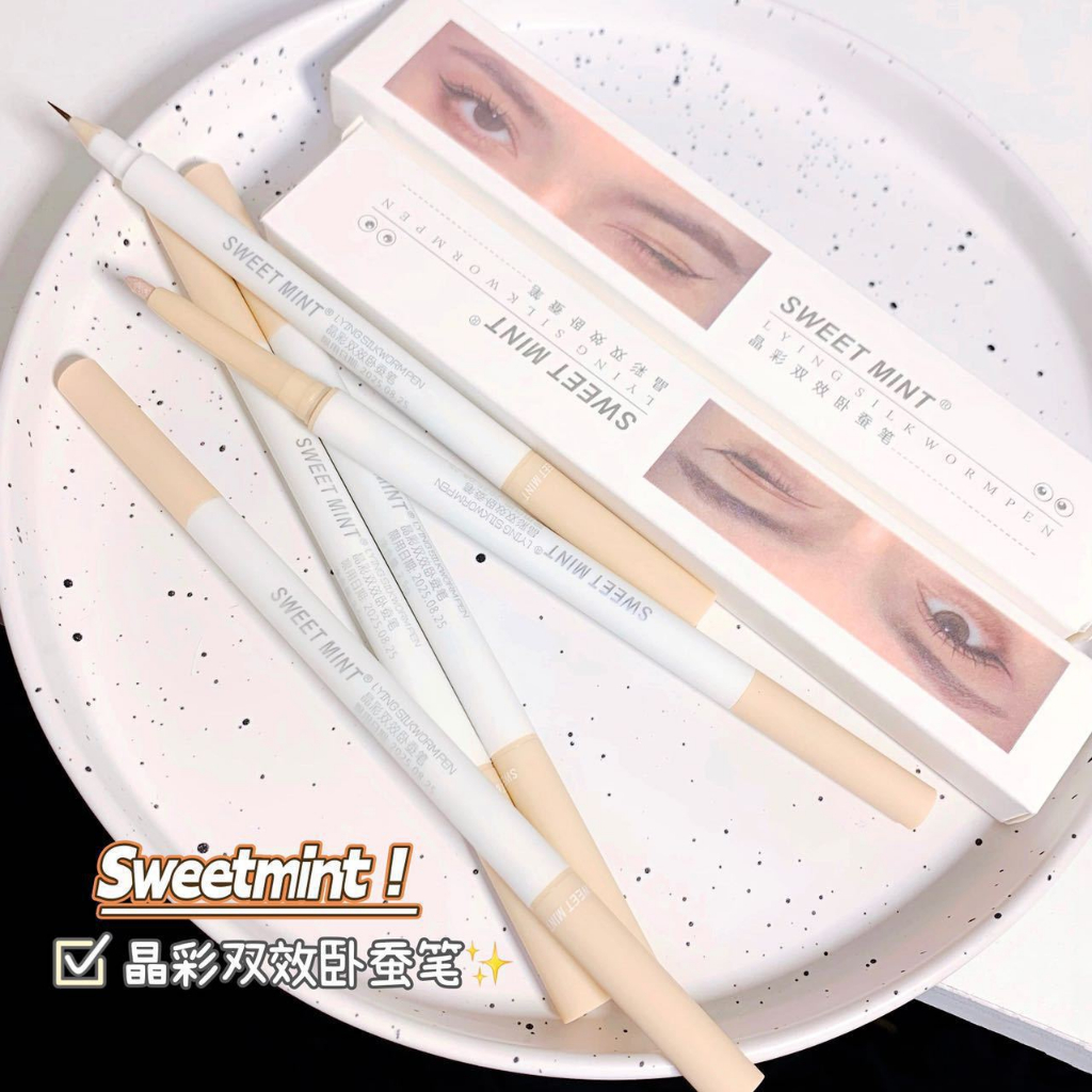 Bút kẻ bọng mắt 2 đầu 2in1 SWEET MINT nét mảnh chống thấm nước đa dạng màu sắc SWMI36