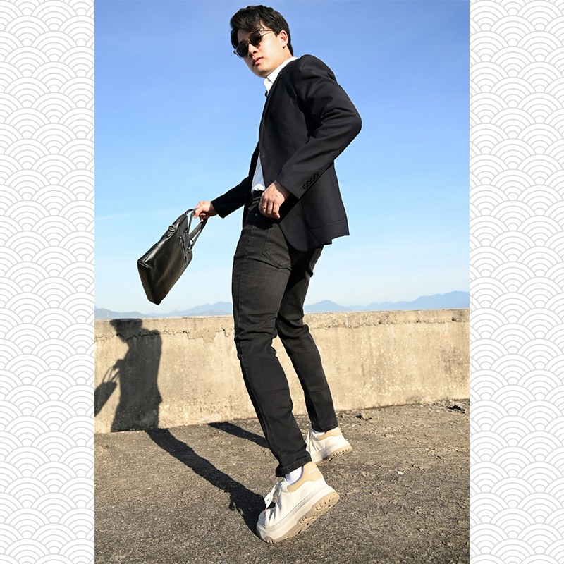 Quần jeans nam slimfit co giãn không phai màu hơi ôm vải bò cao cấp giữ form xanh xám đen trơn CH-QDJE-001-LEB