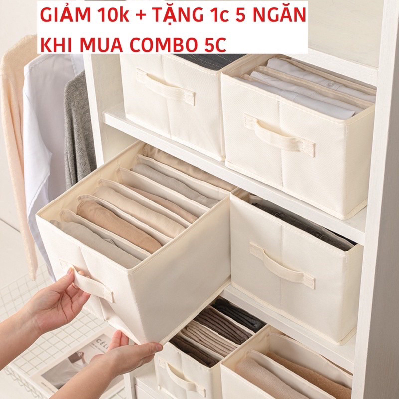 Túi vải đựng quần áo Hộp đựng đồ lót tất vớ tiện dụng xếp quần áo gọn gàng nhiều size