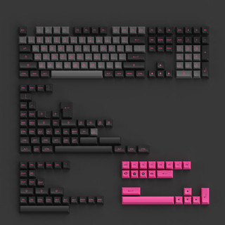Bộ nút bàn phím cơ | akko keycap set – black & rose