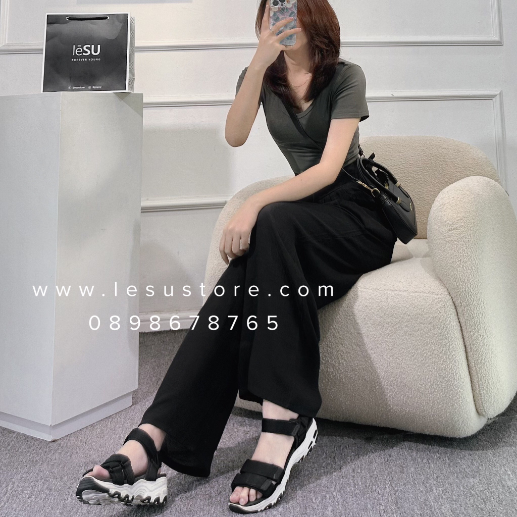 ẢNH TỰ CHỤP Culottes đũi lưng kiểu thắt dây