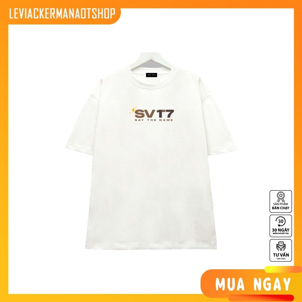 Áo thun Trắng in hình nhóm nhạc SVT7