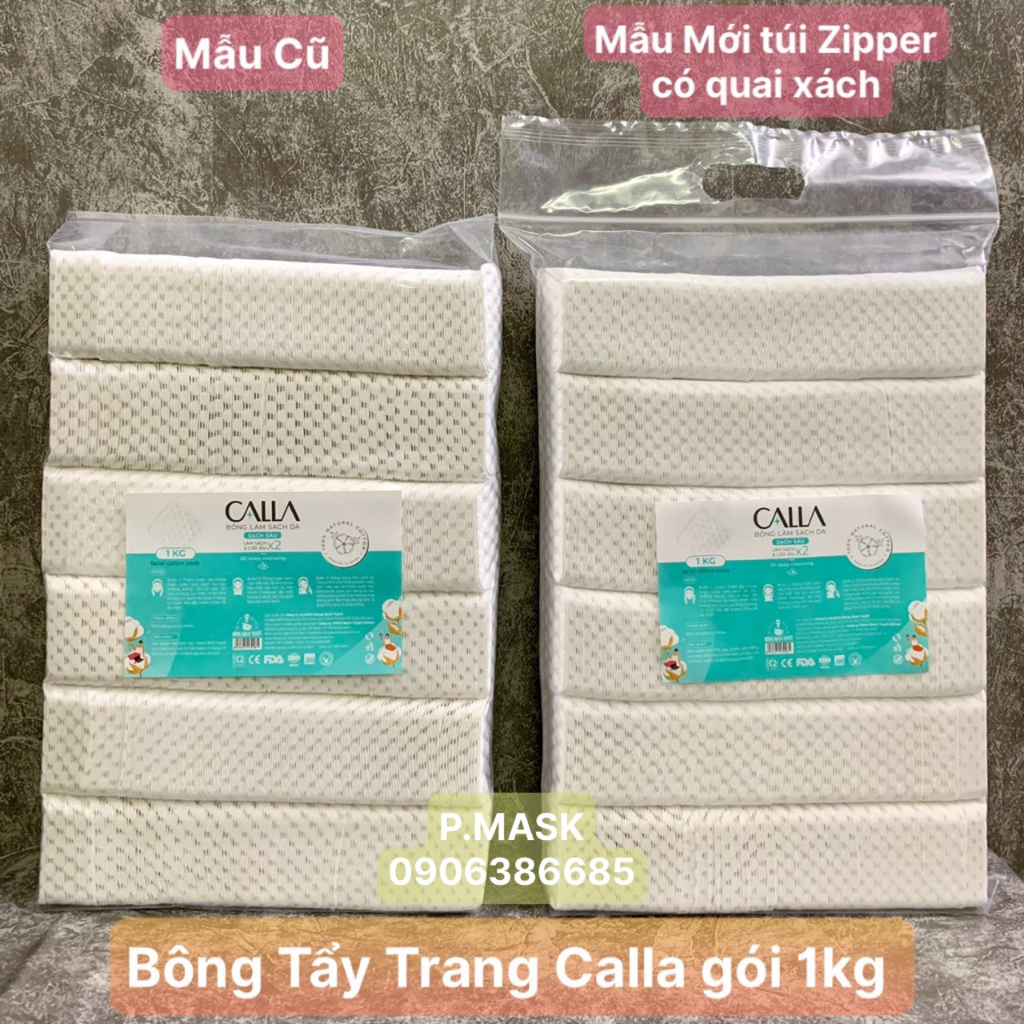 Bông tẩy trang Merilynn hạt massage 0,5gr / 1kg - chính hãng Bông Bạch Tuyết