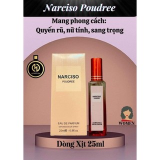 Nước hoa mini pháp hparfum narciso poudree nữ dạng xịt 25ml