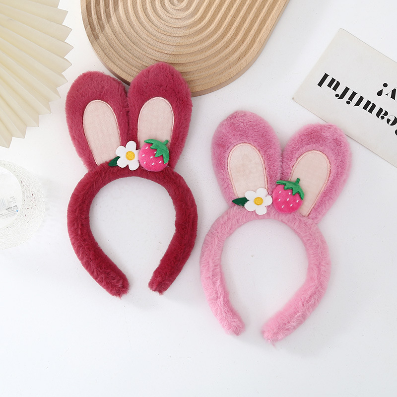 Cái tóc bờm tóc tai thỏ trái dâu hoa dễ thương
