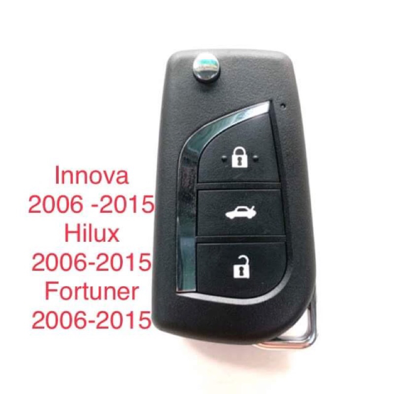 Chìa khoá gập Innova Fortuner Hilux có mạch điều khiển cài tay trên xe