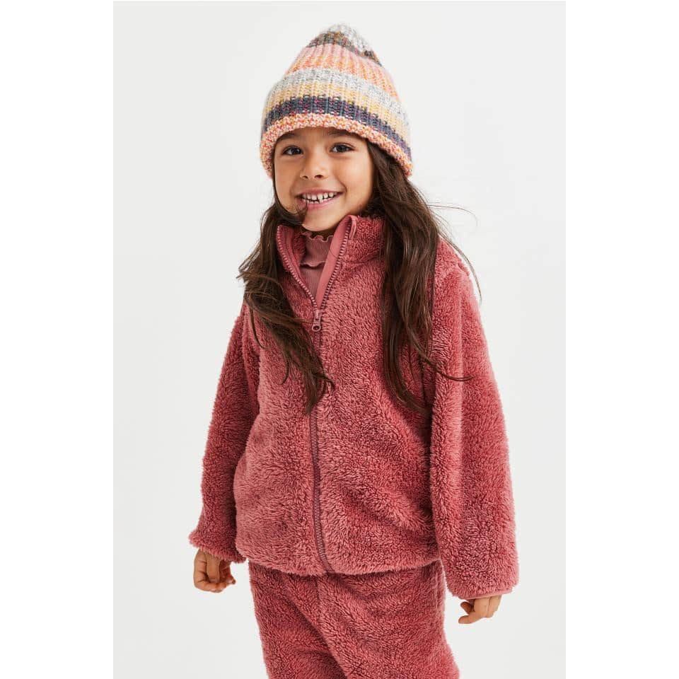 Khoác lông cừu kéo khoá nhí