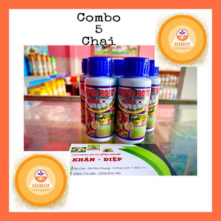 Combo 5 chai phân bón npk super root ra đọt ra rễ hạ phèn cải tạo đất cho cây trồng 50ml