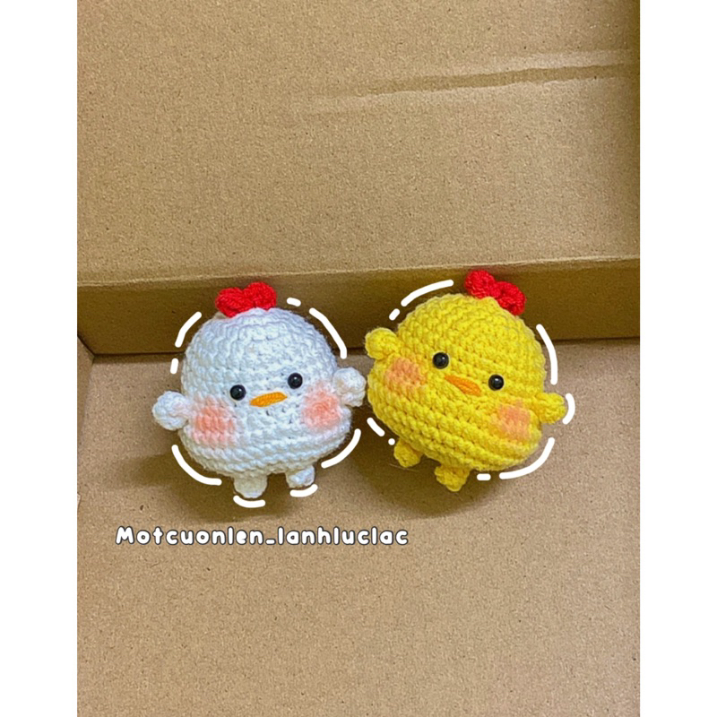 móc khóa gà con len handmade 🐣