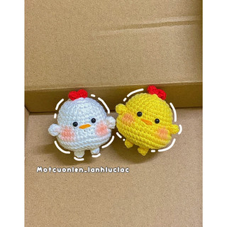 Móc khóa gà con len handmade 🐣