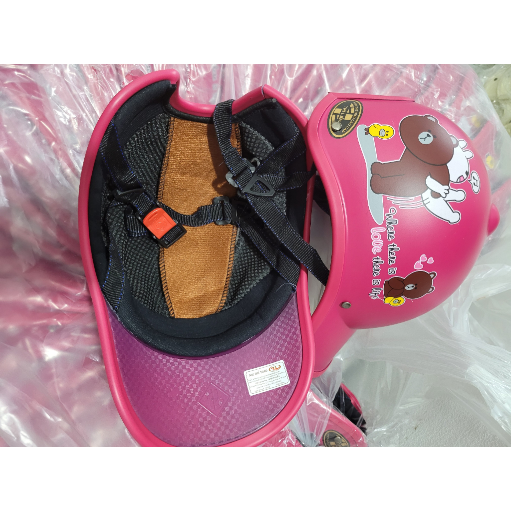 Mũ nón bảo hiểm thời trang trí liễu loại dày cao cấp