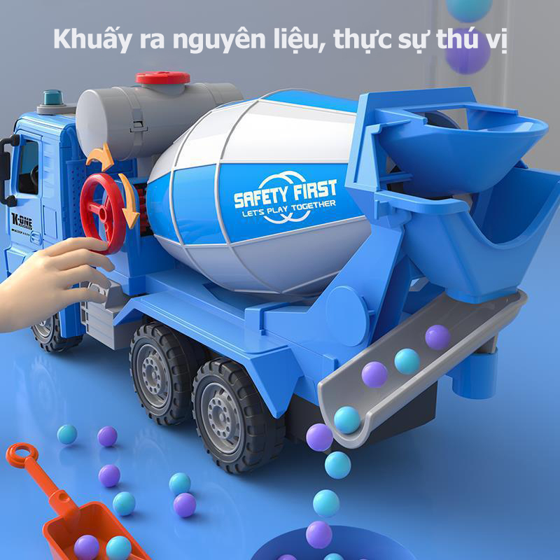 Xe đồ chơi cho bé trai, xe đồ chơi trẻ em,  xe trộn bê tông, xe công trình đồ chơi.