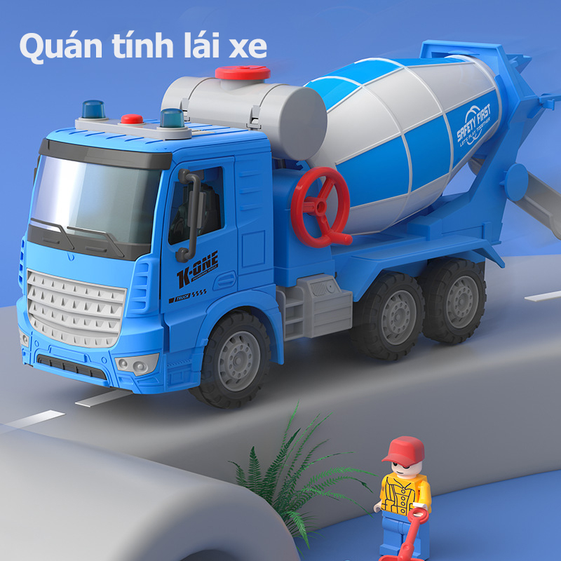 Xe đồ chơi cho bé trai, xe đồ chơi trẻ em,  xe trộn bê tông, xe công trình đồ chơi.
