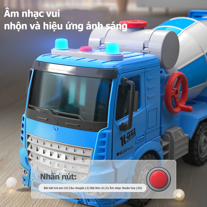 Xe đồ chơi cho bé trai, xe đồ chơi trẻ em,  xe trộn bê tông, xe công trình đồ chơi.