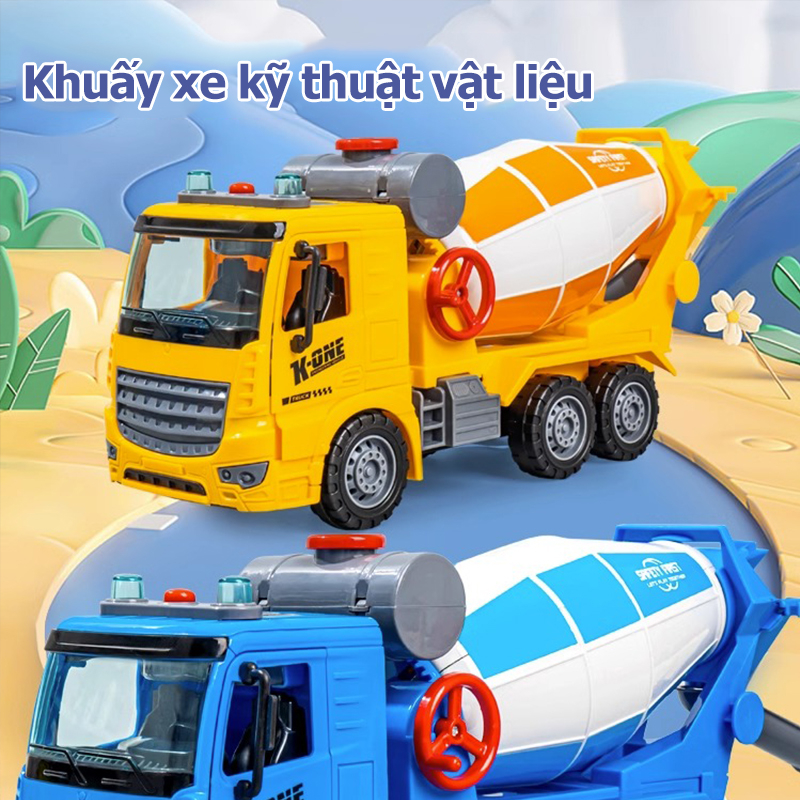 Xe đồ chơi cho bé trai, xe đồ chơi trẻ em,  xe trộn bê tông, xe công trình đồ chơi.