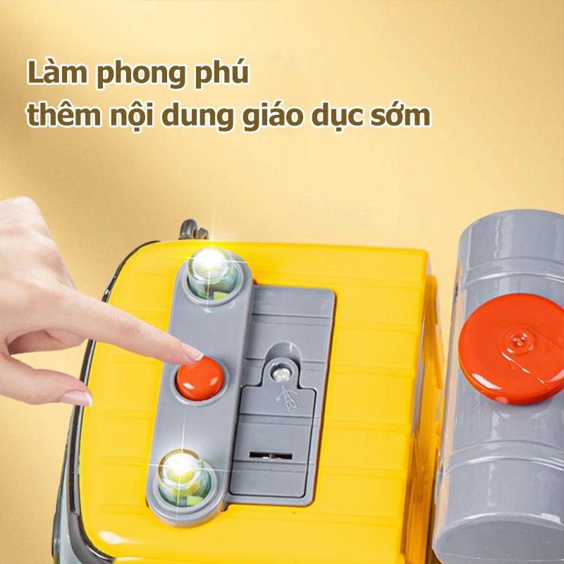 Xe đồ chơi cho bé trai, xe đồ chơi trẻ em,  xe trộn bê tông, xe công trình đồ chơi.
