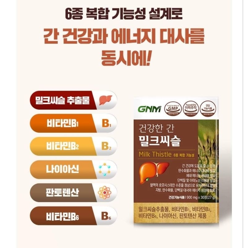 Viên uống bổ gan GNM Natural Milk Thistle hộp 30 viên