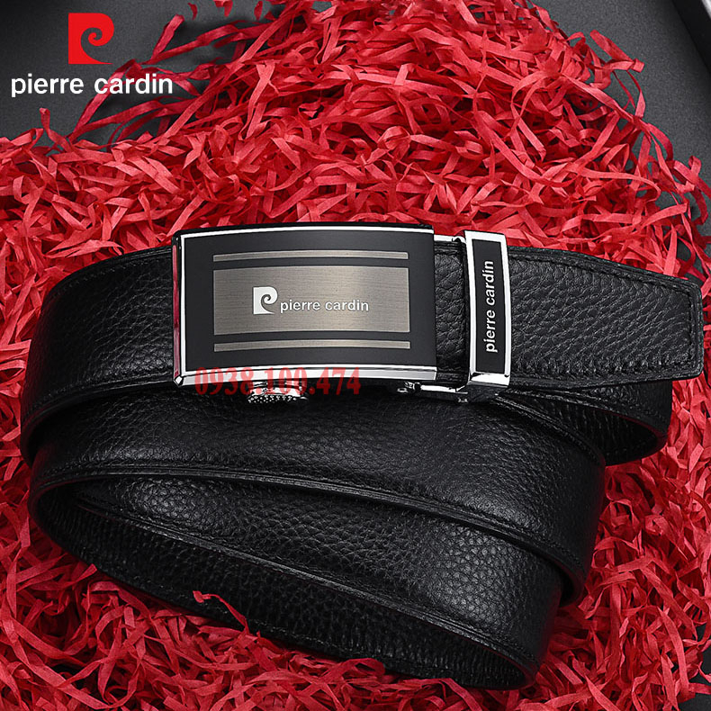 Thắt lưng nam Pierre Cardin chính hãng dây da bò cao cấp khóa chốt tự động PCJ1129