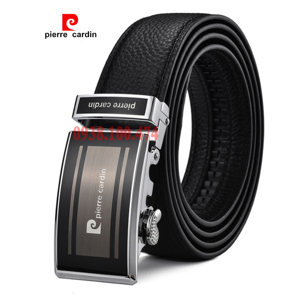 Thắt lưng nam Pierre Cardin chính hãng dây da bò cao cấp khóa chốt tự động PCJ1129