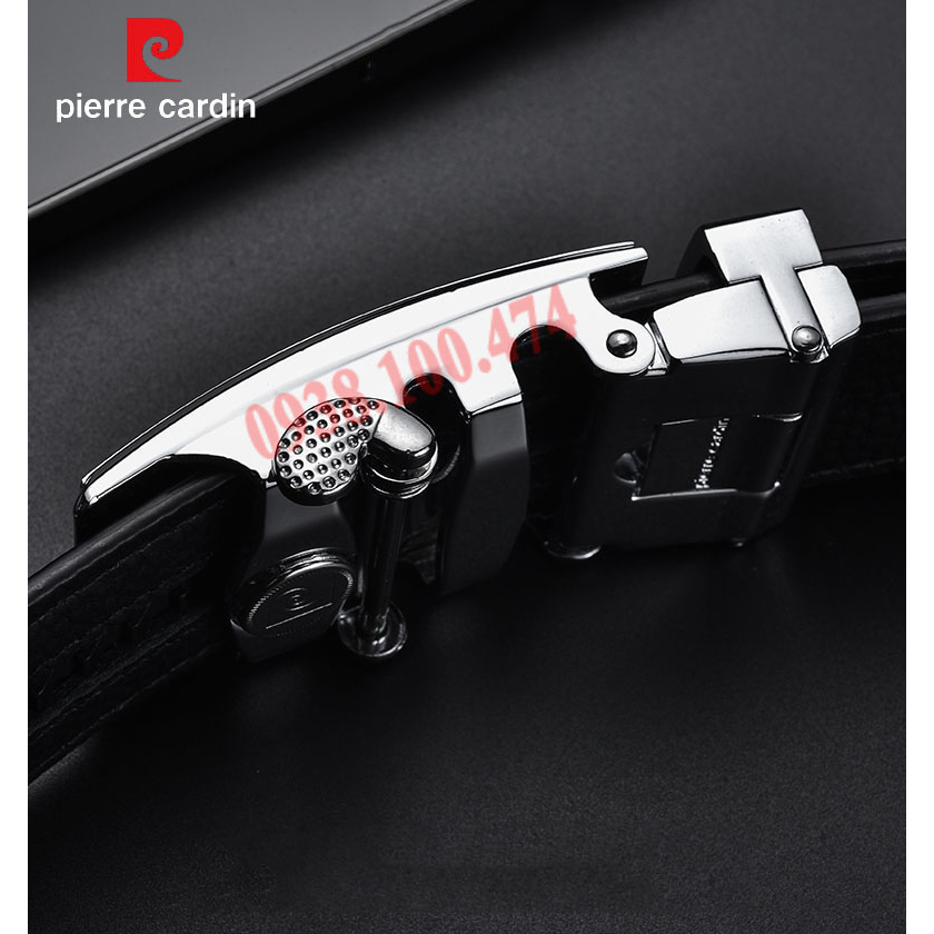 Thắt lưng nam Pierre Cardin chính hãng dây da bò cao cấp khóa chốt tự động PCJ1129