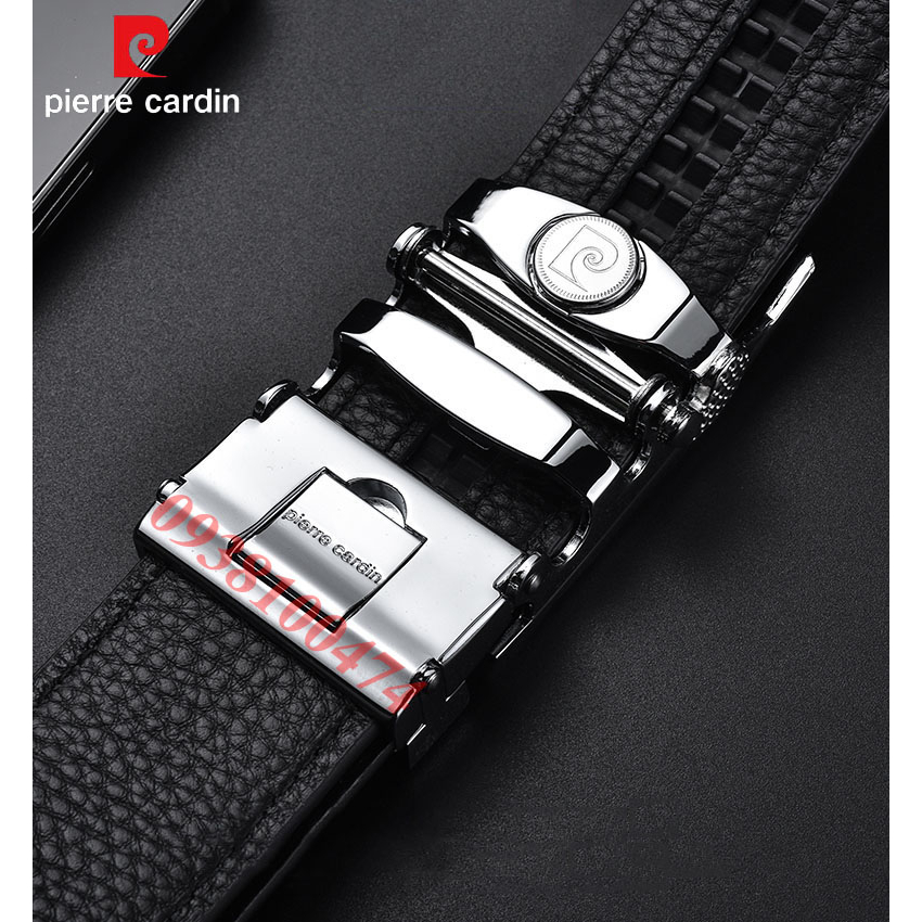 Thắt lưng nam Pierre Cardin chính hãng dây da bò cao cấp khóa chốt tự động PCJ1129