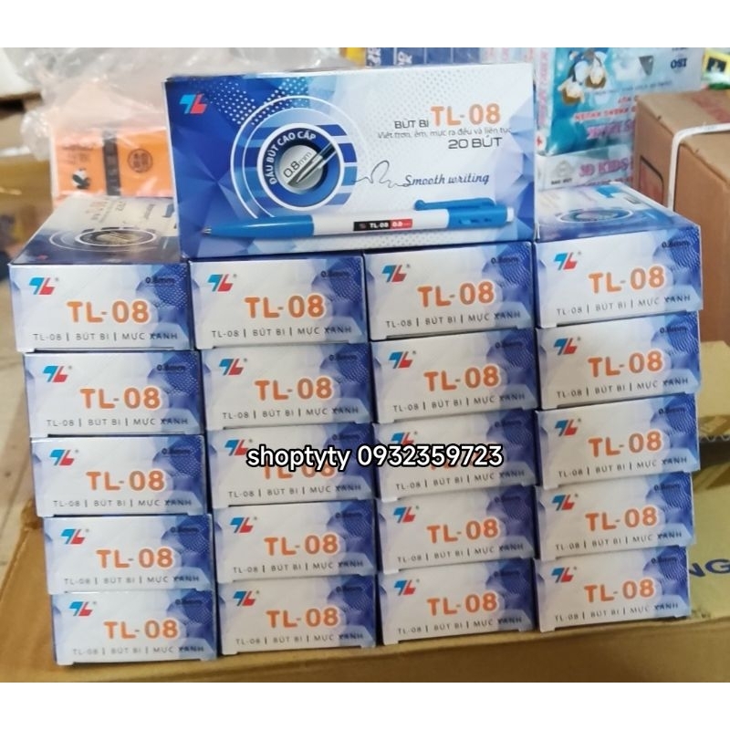 1 Hộp Viết Bi Xanh TL 08 Chính Hãng