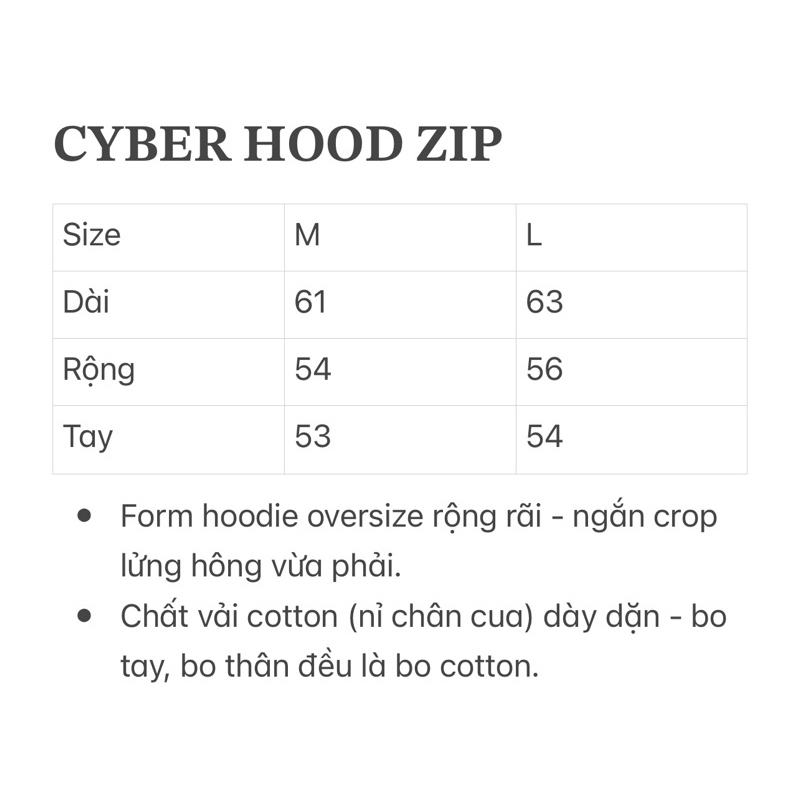 Áo khoác 𝐂𝐘𝐁𝐄𝐑 𝐇𝐎𝐎𝐃 𝐙𝐈𝐏