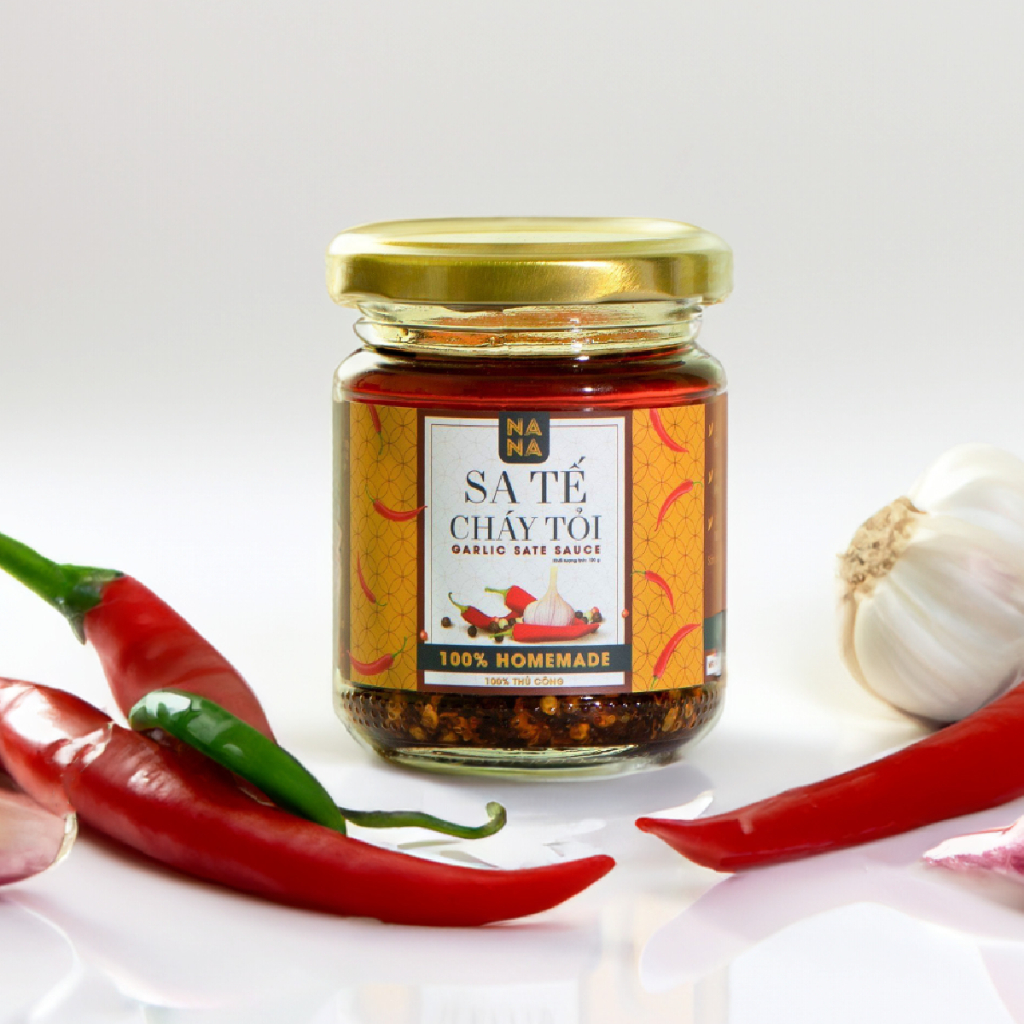 Sa tế cháy tỏi - cay the tiêu tứ xuyên Nanafoods 120gr - 100% homemade