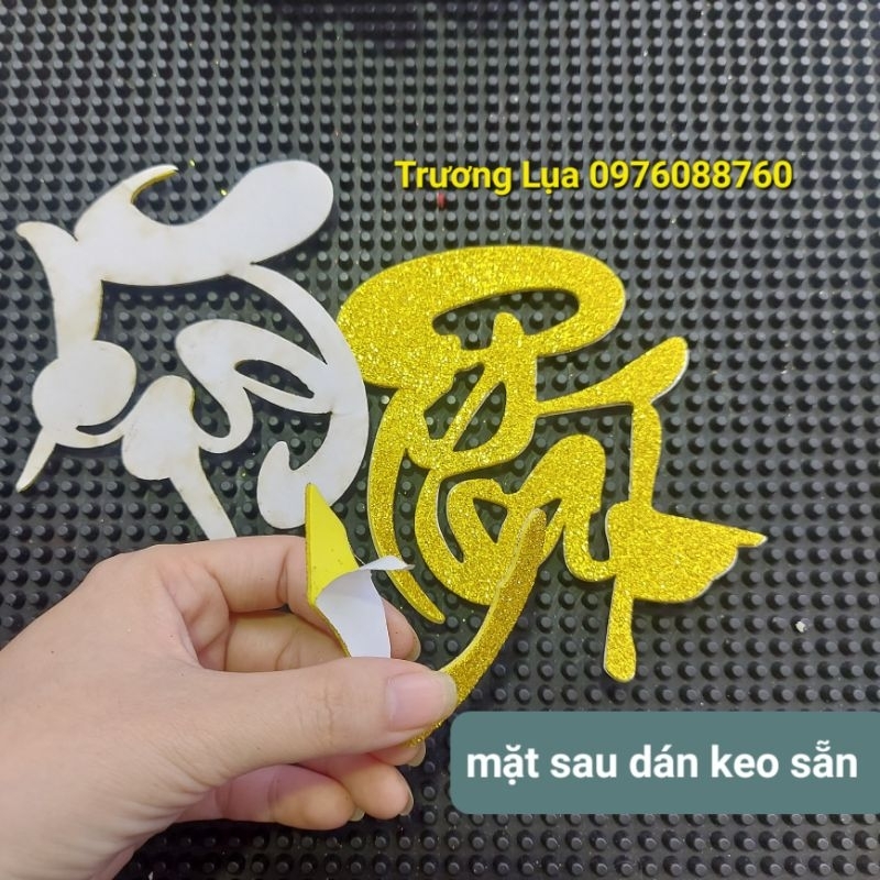 CHỮ KIM TUYẾN DÁN DƯA, DÁN DỪA TẾT/ có keo mặt sau
