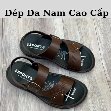 Dép Da Nam Trung Niên Cao Cấp Sang Trọng Lịch lãm