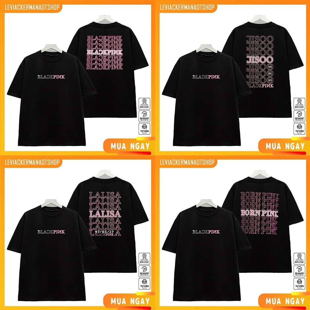 Áo thun Đen/ BLackPink mẫu áo Jisoo - Lisa