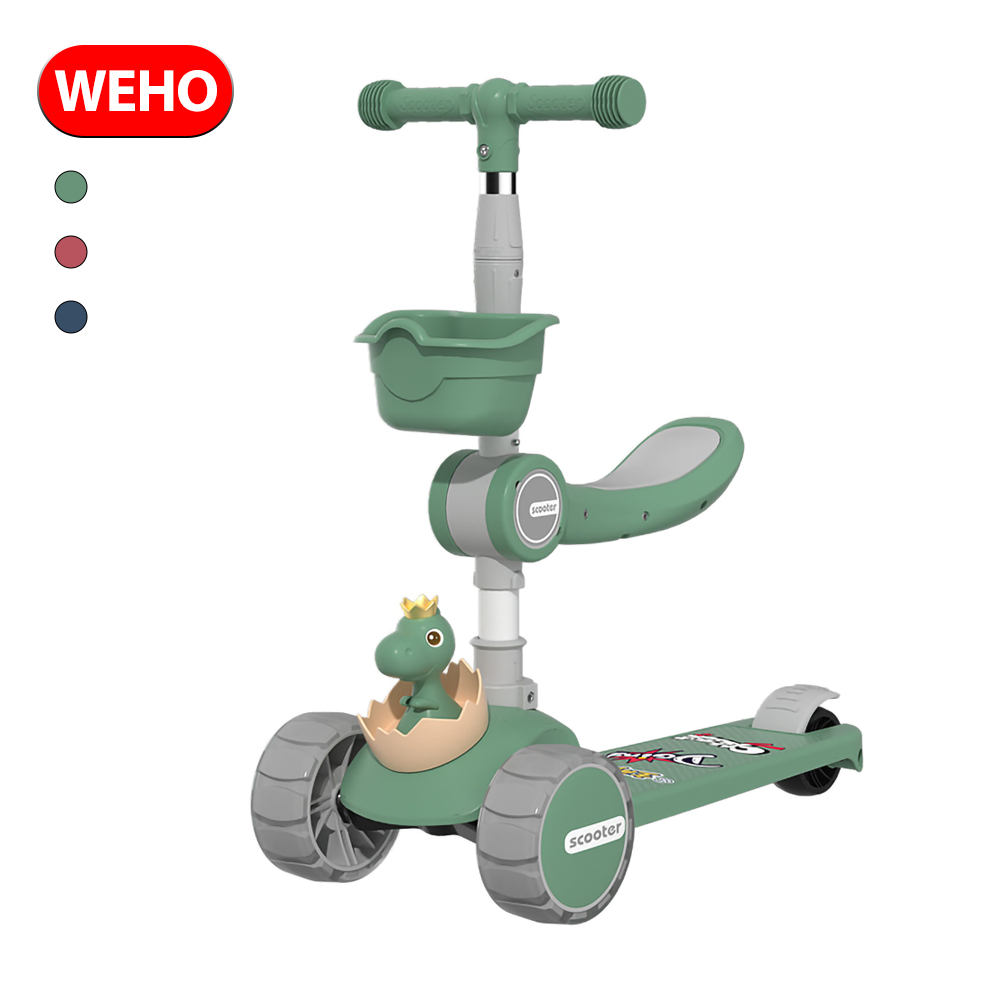 Xe Scooter KHỦNG LONG BÁNH TO Cho Bé Hình Gấu Bear Có Nhạc Và Đèn Phát Sáng