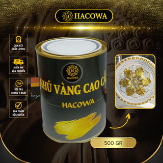 500g Nhũ vàng cao cấp Hacowa dùng cho vẽ nhũ phào chỉ, thạch cao, trang trí nhà cửa như dát vàng