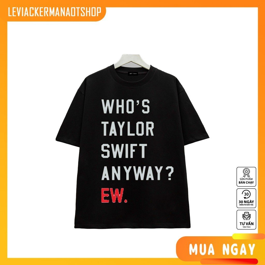 Áo thun Đen/Trắng in hình Taylor Swift
