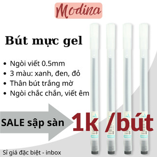 Bút gel resun MODINA 0.5mm màu đỏ đen xanh, bút mực gel 3 màu phong cách hiện đại Hàn Quốc