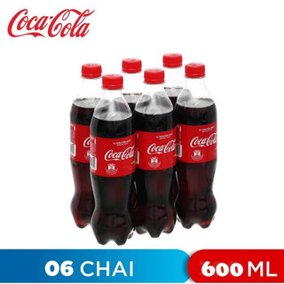 Lốc 6 chai nước có ga Cocacola 600ml