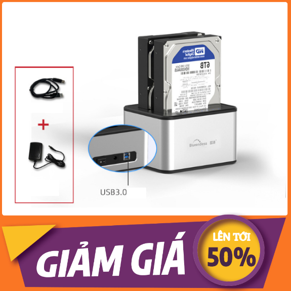 DOCK ĐỌC DỮ LIỆU CHO Ổ CỨNG HDD Sata 2.5”+3.5” USB 3.0