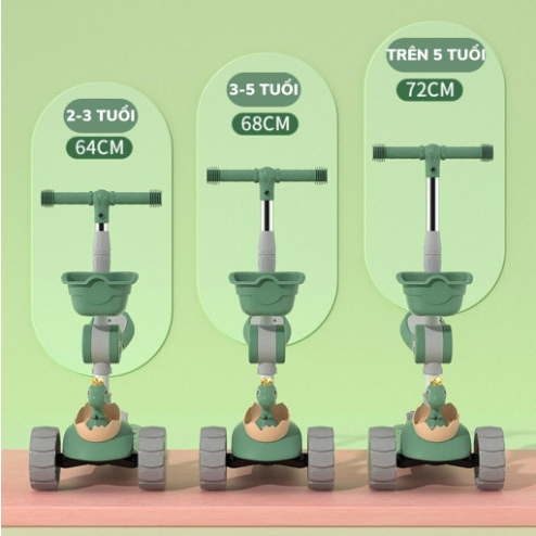 XE TRƯỢT SCOOTER KIÊM XE CHÒI CHÂN GẤU CAO CẤP CÓ NHẠC, ĐÈN KHUNG SIÊU CHẮC CHẮN CHO BÉ 4.8 86 Đánh Giá 520 Đã Bán