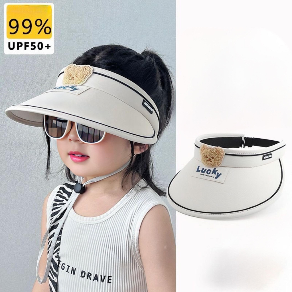 Mũ cói, mũ vải chống nắng trẻ em, mũ gấp gọn vành lớn bé trai bé gái chống tia cực tím mới 2023 ( Từ 2-8 tuổi)