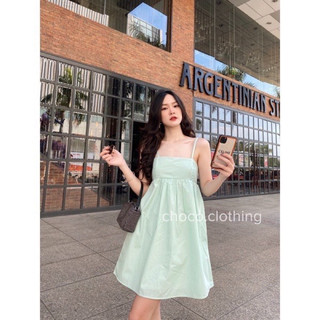 TT 41 - đầm 2 dây nữ phong cách hàn quốc