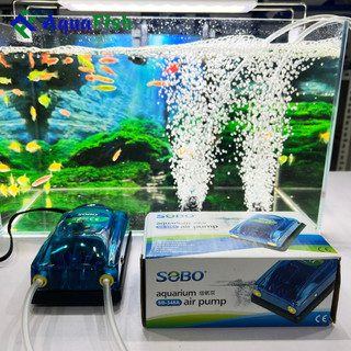 Máy sủi oxy 2 vòi, máy sục oxy bể cá sobo sb-348a