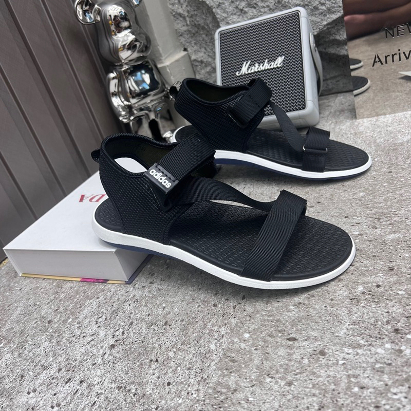 Dép quai hậu das quai dù 2 màu đen ghi mẫu mới 2023