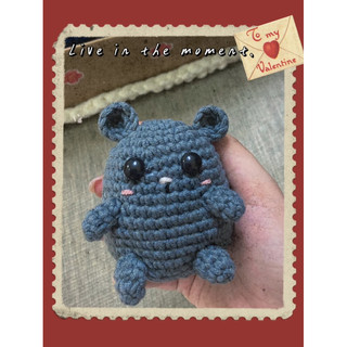 Móc khoá chuột hamster/ chuột con bằng len nhồi bông siêu dễ thương kk