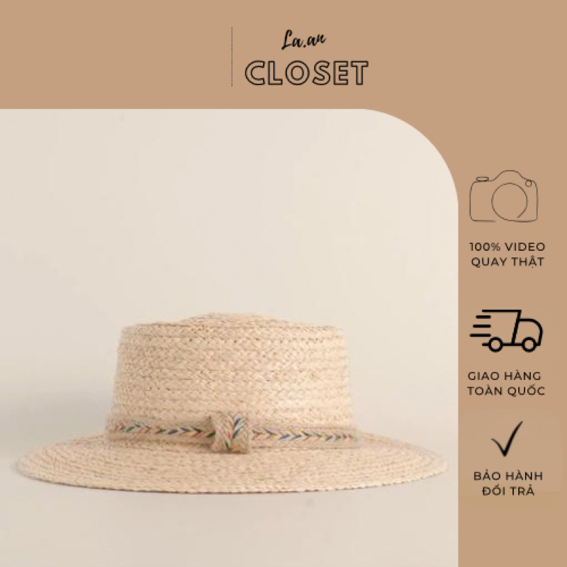 Nón cói mềm raffia phong cách vintage (hàng nhập, hình thật) - La.an closet