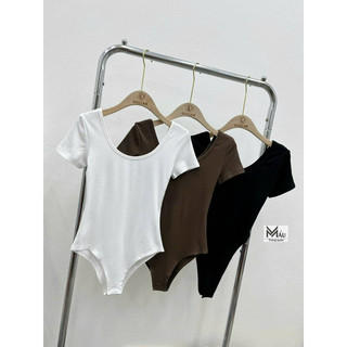 Áo bodysuit cộc tay trơn