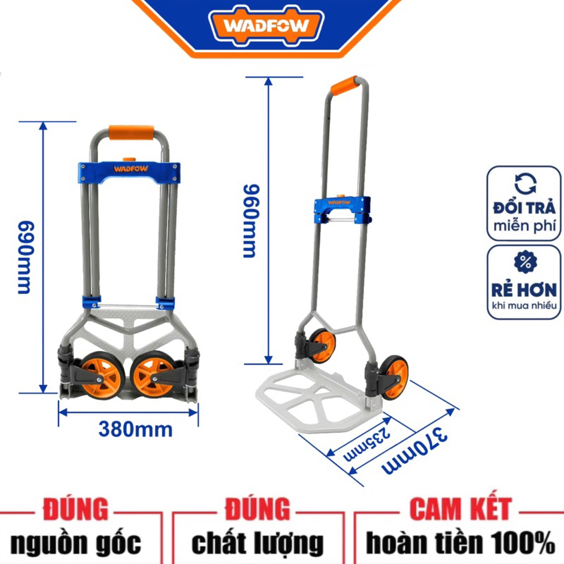 WADFOW Xe đẩy hàng 2 bánh gấp gọn 60kg WWB9A06