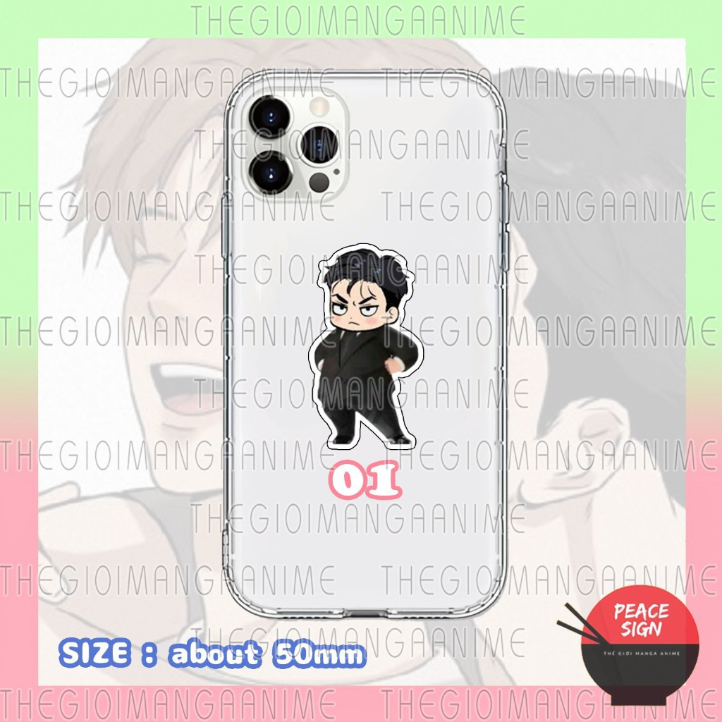 Giá đỡ và dây treo điện thoại in hình manhua NGƯỜI TÌNH CỦA JINX chibi BL mica acrylic phone grip griptok móc khóa