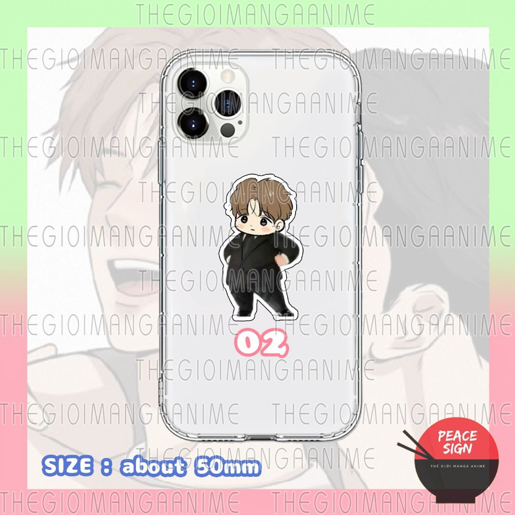 Giá đỡ và dây treo điện thoại in hình manhua NGƯỜI TÌNH CỦA JINX chibi BL mica acrylic phone grip griptok móc khóa